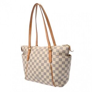 Louis Vuitton Azur Tote Canvas Damier White Totally Bag